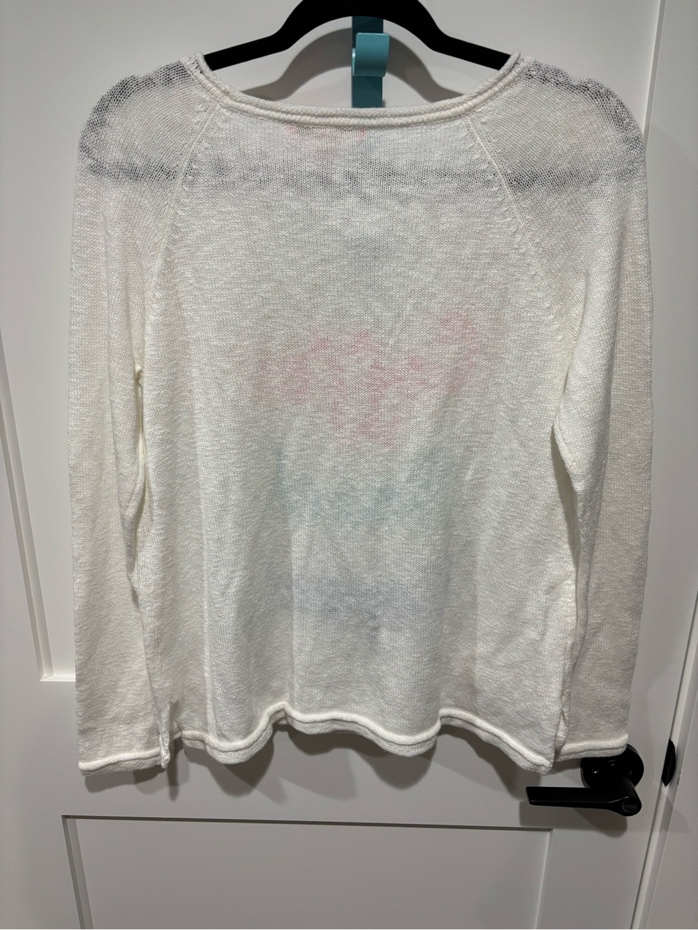 Lilly Pulitzer Coffee Beach Repeat Sweater Size M White Lightweight Cotton Blend - Picture 3 of 4